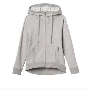 Athleta Heather Grey Full Zip Go To Hoodie XL
